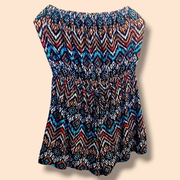 Eye Candy | Cool-Toned Patterned Romper/Jumpsuit | Size 1X Large | NEW | NWOT |โ - Picture 5 of 8